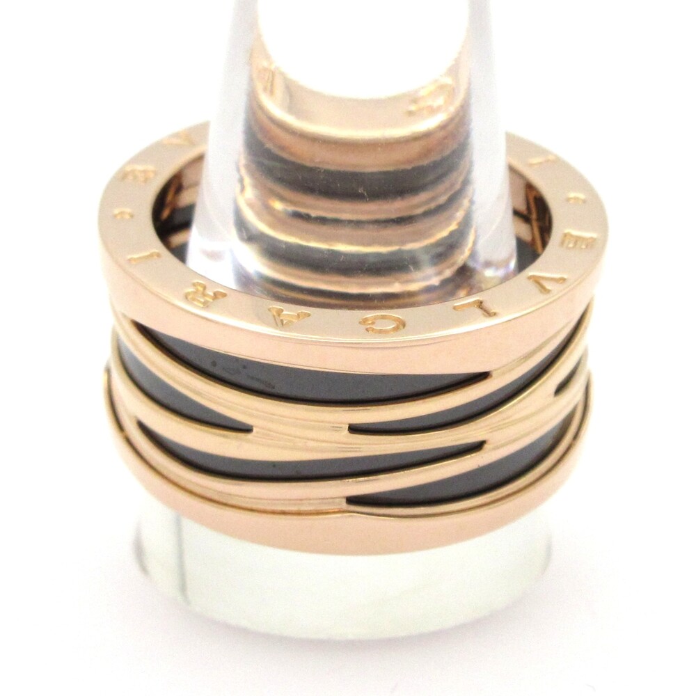 Bvlgari B-zero1 / B.zero1 Design Legend Ring 356033 18K Rose Gold Black Ceramic - Picture 3 of 7
